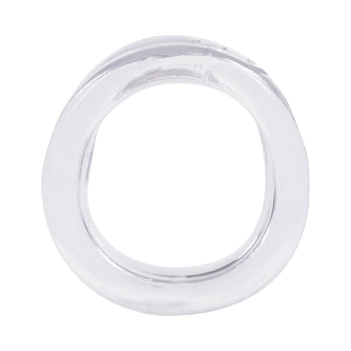Clear flexible silicone ring with a smooth finish designed for comfortable and durable wear.