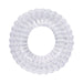 Clear textured stretchy ring with radial ridges designed for comfort and flexibility.