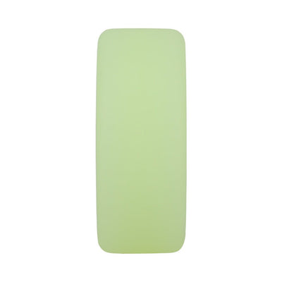 Glow-in-the-dark soft green silicone cylinder-shaped ring with smooth finish.