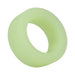 Glow-in-the-dark soft green silicone cylinder-shaped comfort ring with smooth finish