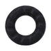 Black textured silicone ring with a wide, flat design for comfort and secure fit.