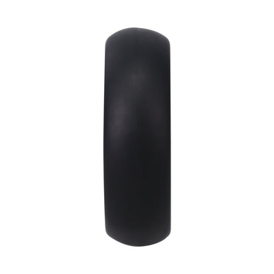 Small black silicone C-shaped ring displayed against a white background.