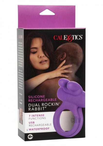 Rockin Rabbit Enhancer Vibrating Cock Ring Purple | SexToy.com