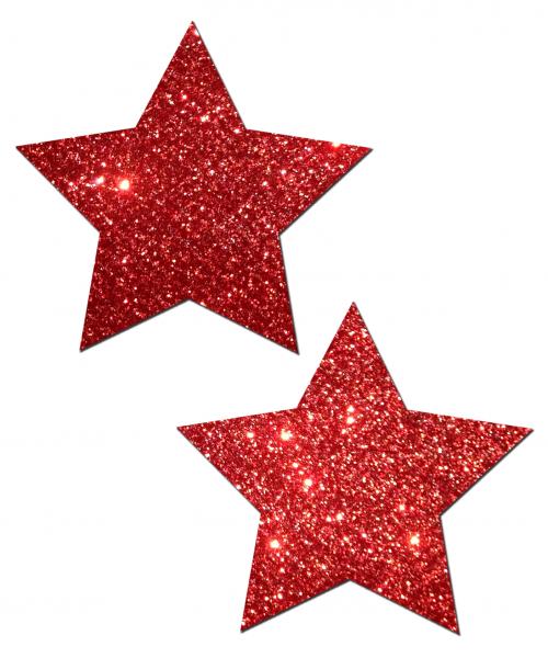 Rockstar Red Glitter Pasties O/S | SexToy.com