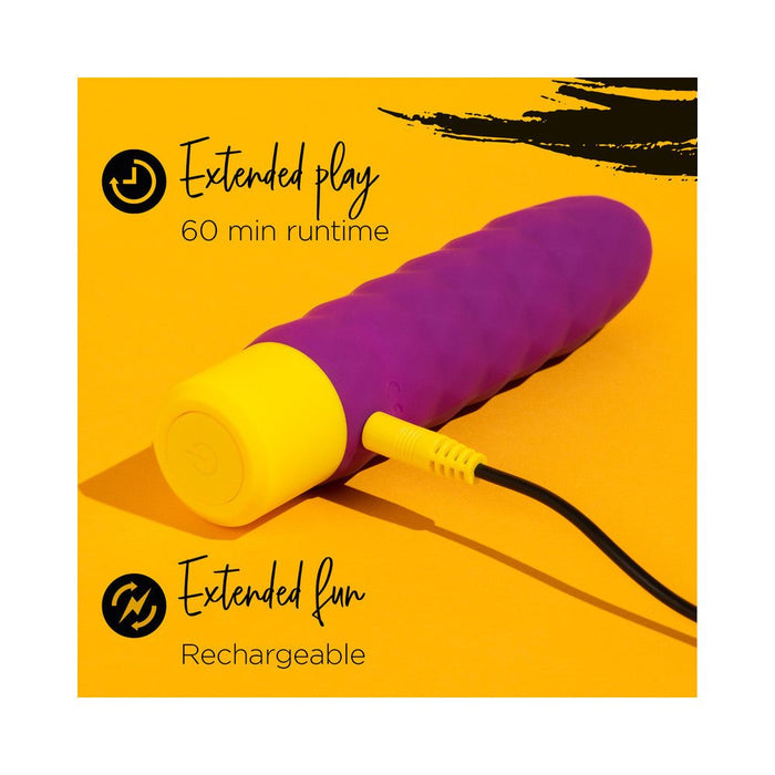 ROMP Beat Rechargeable Slimline Bullet Vibrator Purple | SexToy.com
