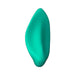 Leaf-shaped Romp Wave Mint vibrator in smooth teal silicone with ergonomic contours for targeted stimulation.