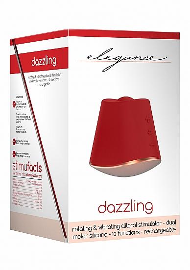 Rotating & Vibrating Clitoral Stimulator - Dazzling - Red | SexToy.com