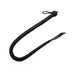 Black hand braided genuine leather devil tail whip with loop wrist strap and tapered tip, 36-inch length.