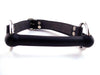 Black leather O-ring rod gag with adjustable buckle and rubber bite bar for comfortable fit and secure wear.