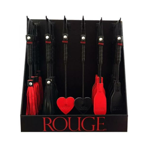 Rouge Mini Crops & Flogger Counter Display 6 Of Each 36-piece Display - SexToy.com