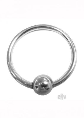 Stainless steel glans ring with a smooth pressure point ball designed for enhanced sensation and durability.