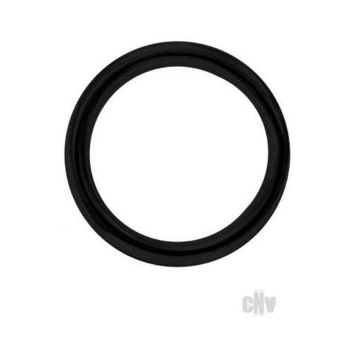 Rouge Stainless Steel Round Cock Ring 50mm Black - SexToy.com