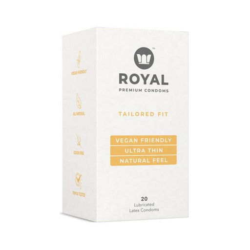 Royal Condom Tailored Fit Vegan Condoms 20-pack | SexToy.com