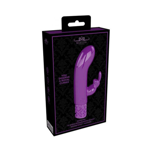 Royal Gems - Dazzling - Silicone Rechargeable Bullet - Purple | SexToy.com