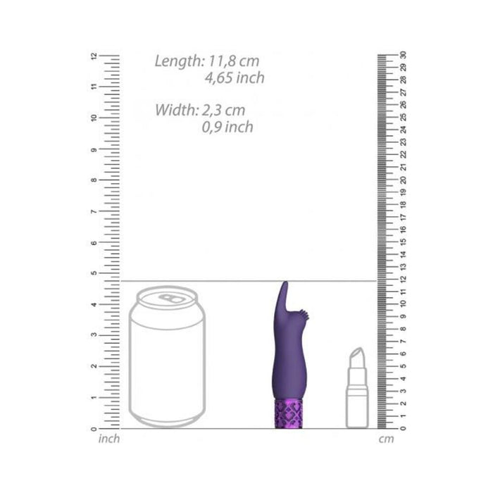 Royal Gems Elegance Purple Rechargeable Silicone Bullet - SexToy.com