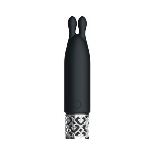 Royal Gems Twinkle Silicone Bullet Rechargeable Black - SexToy.com
