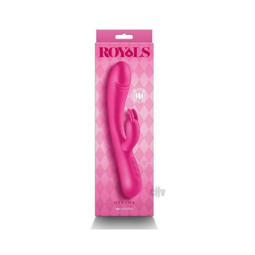 Royals Divine Warming Rabbit Vibrator Metallic Pink - SexToy.com