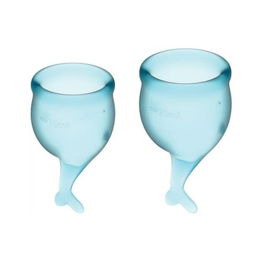 Satisfyer Feel Secure Menstrual Cup - Light Blue - SexToy.com