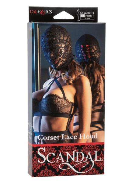 Scandal Corset Lace Hood Black O/S | SexToy.com