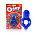 Blue Screaming O O-joy non-vibrating textured stimulation ring with pleasure dots and ergonomic design.