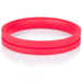 Red silicone ring with a wide, flat band and smooth seamless design for comfortable, secure wear.