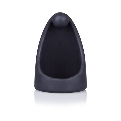 Black silicone SlingO with a solid ball designed for comfortable perineum pressure and support.