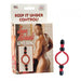 Sean Michaels Love Ring adjustable red cock ring with black beads shown next to product packaging featuring a shirtless man.