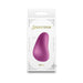 Packaging of Seduction Mila Metallic personal massager in purple with elegant white and gold design.
