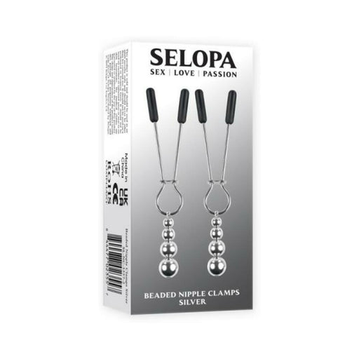 Selopa Beaded Nipple Clamps Stainless Steel Silver - SexToy.com