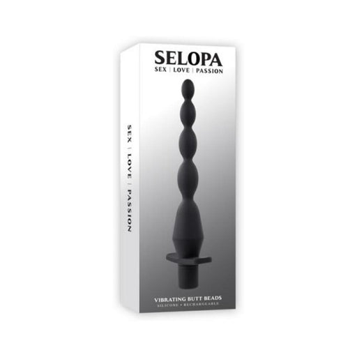 Selopa Vibrating Butt Beads Rechargeable Anal Silicone Black - SexToy.com