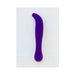 Purple flexible silicone G-spot vibrator with curved tip and smooth ergonomic design.