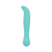 Colorado blue flexible silicone G-spot vibrator with curved tip and smooth finish.