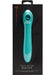 Sensuelle Daisy Triple Action Blue multi-function vibrator in sleek teal with suction, flickering tongue, and thrusting features in black packaging.