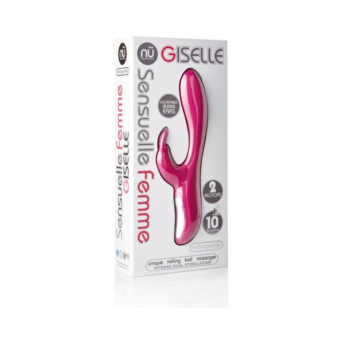 Sensuelle Giselle 10 Fuction 3 Speed Rechargeable Silicone Magenta | SexToy.com