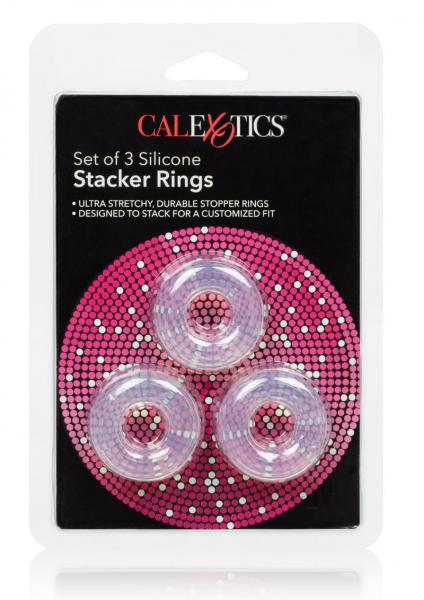 Set Of 3 Silicone Stacker Rings Clear | SexToy.com
