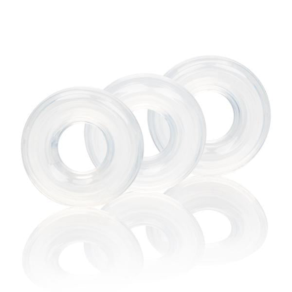 Set Of 3 Silicone Stacker Rings Clear | SexToy.com