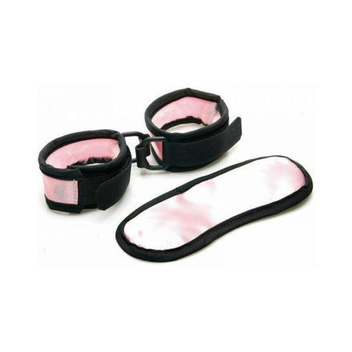 Sex Kitten Mask & Cuff Set Pink/black - SexToy.com