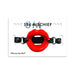 Red silicone mouth gag shaped like lips with adjustable black vegan leather straps on white packaging.