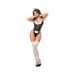 Sexy French Maid Bodysuit, Apron & Head Piece Black/white L/xl - SexToy.com