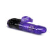 Purple translucent rabbit vibrator with textured shaft and black control base on white background