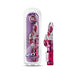 Pink Frisky Rabbit vibrator with clear textured shaft and bunny ears, shown packaged and unpackaged with control panel.