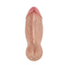 Realistic vibrating bullet dildo in natural skin tone with detailed texture and control buttons at the base.