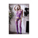 Sheer Purple Haze Strappy Garter Body Stocking Os Purple | SexToy.com