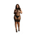 Shots Le Desir High Lace Neck Net Mini Dress | SexToy.com