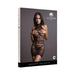 Shots Le Desir High Lace Neck Net Mini Dress | SexToy.com