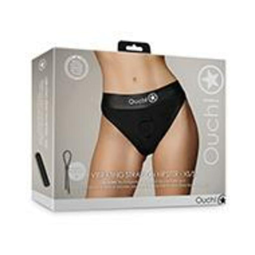 Shots Ouch Vibrating Strap On Hipster - Black Xs/s - SexToy.com
