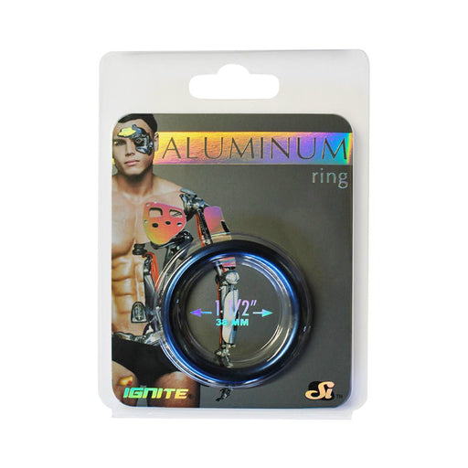 Si Anodized Aluminum Ring Cobalt Blue 1.5in | SexToy.com