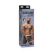Packaging box for Safaree Signature Cock 12-inch vibrating dildo with image of shirtless man and product details.