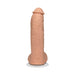 Realistic 8.5-inch flesh-tone dildo with suction cup base and textured surface by Doc Johnson.