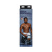 Packaging box for Signature Cocks Isiah Maxwell 10 Inch Ultraskyn dildo featuring a shirtless model and product details.